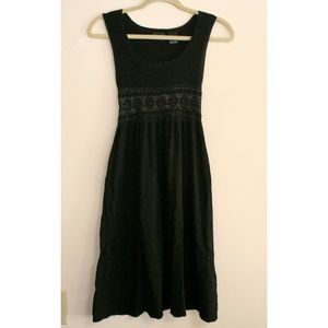 Knit dress with gold accents